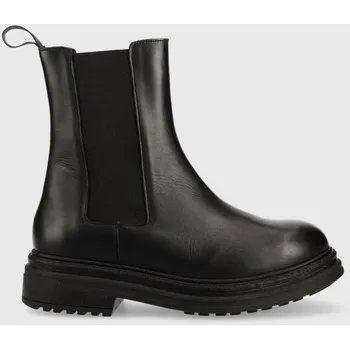 Dámská zimní obuv Kožené kotníkové boty Marella Cuscino dámské, černá barva, na plochém podpatku CUSCINO.002 99X, EUR 40