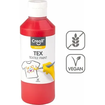 Speciální výtvarná barva Textilní barva Creall Tex - 250 ml / červená