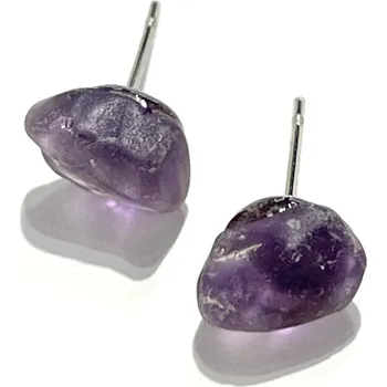 Náušnice Puzetové náušnice Ametyst - Melvys