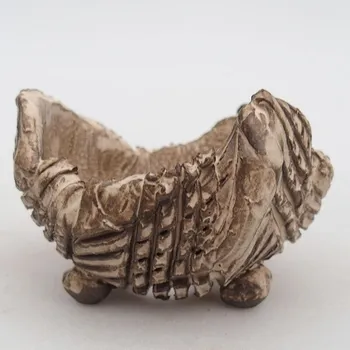 Květináč Keramická Skořápka 8,5 x 8,5 x 6 cm béžová 150573