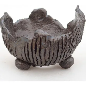 Květináč Keramická Skořápka 8,5 x 7,5 x 6 cm hnědomodrá