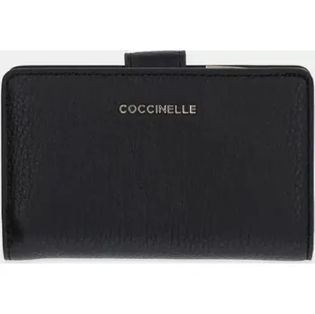 Peněženka Kožená peněženka Coccinelle černá barva, E2 MW5 11 E7 01 E2.MW5.11.E7.01 99X, vel. ONE SIZE