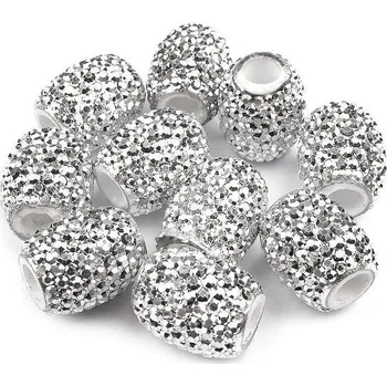 Plastové korálky s velkým průvlekem 13x15 mm