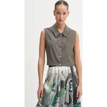 Dámská vesta Vesta s příměsí vlny IRO WM16OLISSA šedá 90X, vel. 36