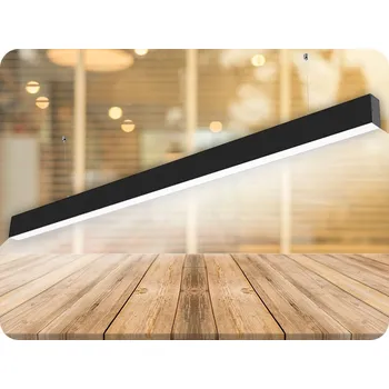 Svítidlo LED lineární závěsné svítidlo 40W, 3270lm, SAMSUNG chip, černé Teplá bílá