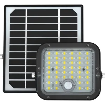 Solární LED reflektor se solárním panelem 10W, 1500lm, IP65, 3600mAh Studená bílá