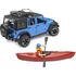 autíčko Bruder 02529 Jeep Wrangler Unlimited Rubicon s kajakem a figurkou kajakáře