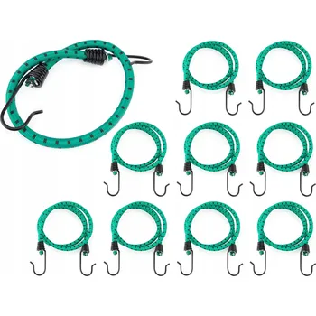 autokoberec Sada 10 kusů elastických gumových lanek s háčky do zavazadlového prostoru 50 cm