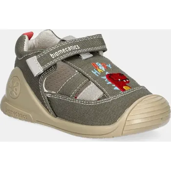 Dívčí sandály Dětské sandály Biomecanics zelená barva, 252177 91X, EUR 19