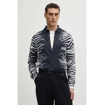 Pánská košile Košile Versace Jeans Couture pánská, černá barva, regular, s klasickým límcem, 78GAL2RZ NS619 78GAL2RZ.NS619 99A, vel. 46