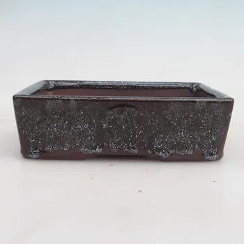 Květináč Bonsai miska 16 x 11,5 x 4,5 cm vínovošedá