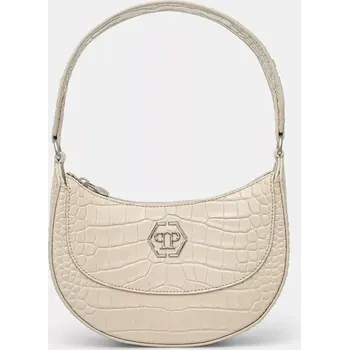 Kabelka Kožená kabelka Philipp Plein béžová barva, SAEA WBA2064 PLE010N SAEA.WBA2064.PLE010N 01X, vel. ONE SIZE