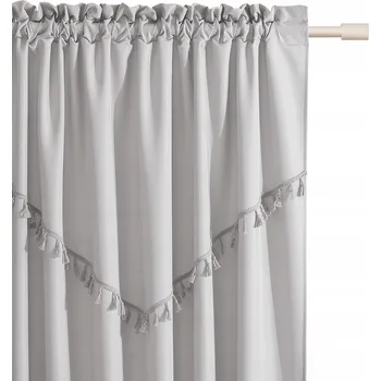 Obraz Hotové Závěsy hotové do obýváku na pásce s žabkami tunel Chloe 140x280 závěs šedý