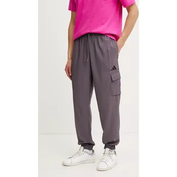 Tepláky adidas Essential pánské, fialová barva, hladké, JD1822 94X, vel. L