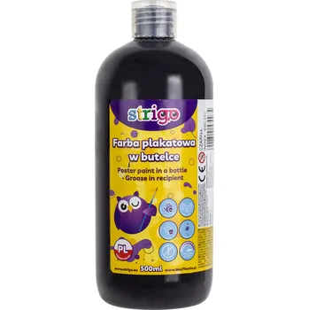 Výtvarná barva Temperová barva STRIGO 500 ml - černá