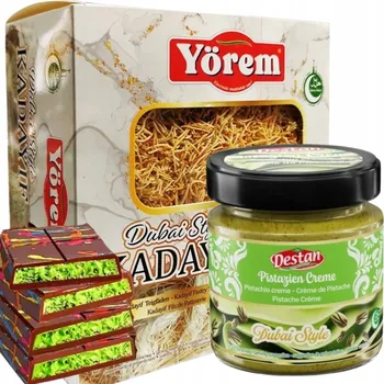 Forma na pečení Sada na Dubajskou čokoládu s pistáciovým krémem + Velké hotové těsto Kadaifi