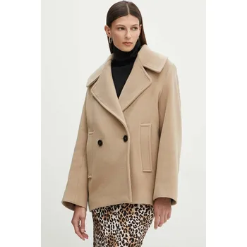 Dámský kabát Vlněný kabát IRO WP137HELIA béžová 80X, vel. 38
