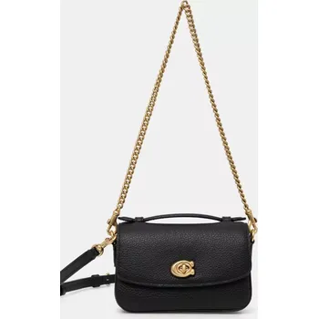 Kabelka Kožená kabelka Coach Cassie černá barva, CW565 99X, vel. ONE SIZE