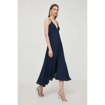 Dámské šaty Šaty Silvian Heach tmavomodrá barva, midi GPP24415VE 59X, vel. 36