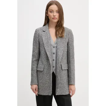 Dámské sako Blazer s příměsí vlny Sandro Ferrone šedá barva, bez zapínání, SFS18YBEALBERO 90X, vel. 34