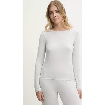 Pánské tričko Tričko s dlouhým rukávem Abercrombie & Fitch šedá barva, KI139-5196 KI139.5196.112 90X, vel. L