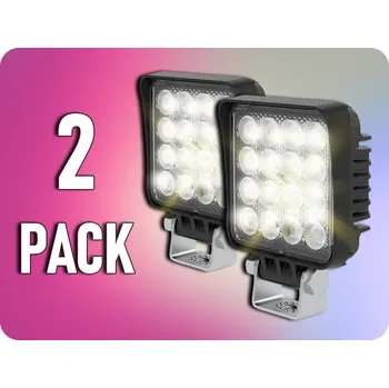 Přídavný světlomet LED pracovní světlo 16W, 1600lm, 12V/24V/2-PACK! [L0160]