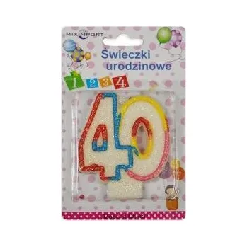 Dortová svíčka Svíčky dortové čísla "40" MIXIMPORT