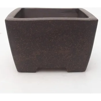 Květináč Bonsai miska 10 x 10 x 6,5 cm hnědookrová