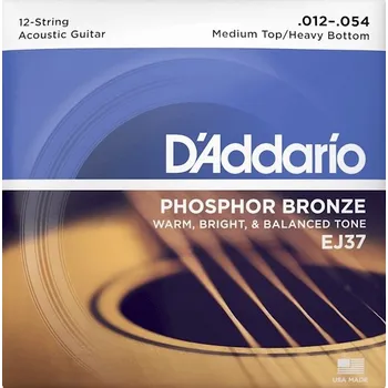 Struna pro kytaru a smyčcový nástroj Struny pro akustickou kytaru D’Addario Phosphor Bronze EJ37