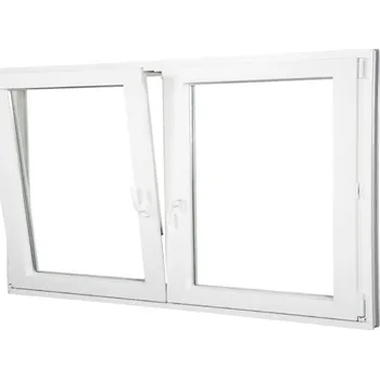 Okno ALUPLAST Plastové okno dvoukřídlé bílé 205x155 Otvírání: Levé, Zasklení: Dvojsklo Ug= 1,1