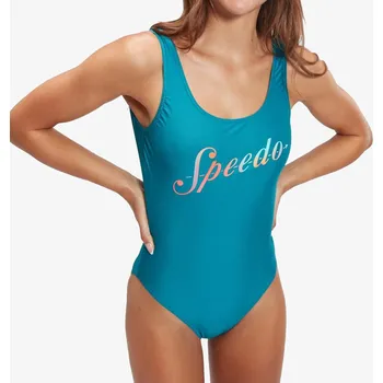 Dámské plavky Speedo LOGO DEEP UBK 1PC PT AF BLUE 38