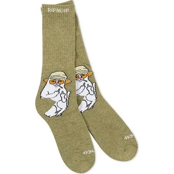 Pánské ponožky Ponožky Rip N Dip - Nermal S Thompson Socks - Heather Olive velikost One Size (56-59 cm)