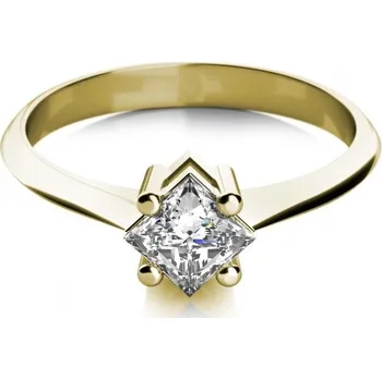 Prsten Couple, Zásnubní prsten Zarina, žluté zlato se zirkonem, vel. 50, prům. 15.9 mm, 585-68-1-0290.0Z00.0.50.001