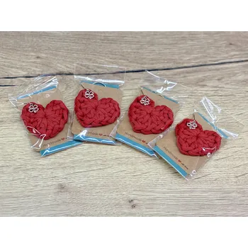 Háčkovaná klíčenka - Srdce