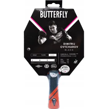 Pingpongová pálka Profesionální pálka na stolní tenis BUTTERFLY Black SOLIDNÍ
