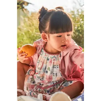 Dětská móda Dětské bavlněné šaty Mayoral 1917.4D.Baby.PPYA růžová 30X, vel. 74