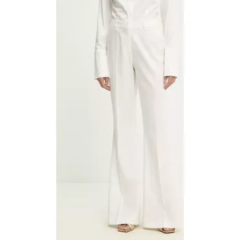 Dámské kalhoty Oblekové kalhoty s nohavicemi do zvonu Answear.LAB bílá barva, zvony, high waist WS25.SPD001 00X, vel. XS