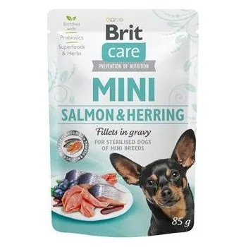Krmivo pro psa Brit Care Dog Mini Salmon&Herring steril fillets 85g - EXPIRACE 12/2024