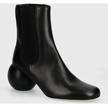 Dámská zimní obuv Kožené kotníkové boty Weekend Max Mara ESTE 2425796014600.BLACK černá 99X, EUR 37