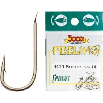Rybářský háček Sensas 3410 Bronzové háčky na dno a plovoucí Háčky 10 ks