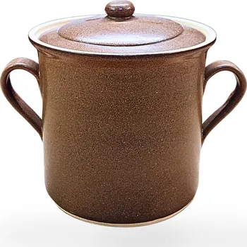 Hrnec hrnec 3,5L s uchy a poklicí - kameninový hrnec (ruční výroba)