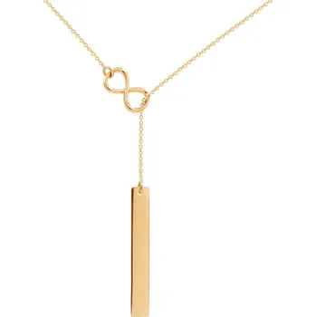 Náhrdelník Náhrdelník nekonečna Lilou 32/10/BLA/LAN zlatá GLD, vel. ONE SIZE