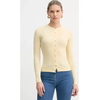 Dámský svetr Kardigan Elisabetta Franchi dámský, žlutá barva, lehký, MK41S51E2 10X, vel. 34