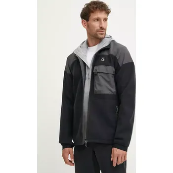 Pánská mikina Sportovní mikina Haglöfs Avesta černá barva, 606548 99X, vel. M