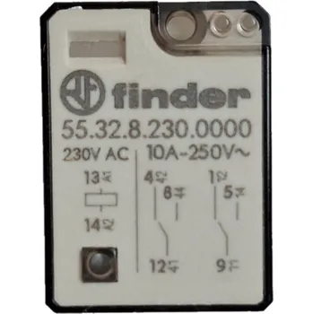 Relé Finder 55.32.8.230.0000 Relé DPDT 230V AC 10A Série 55