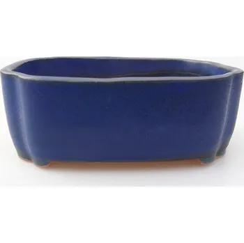 Květináč Keramická bonsai miska 10 x 5,5 x 4 cm modrá