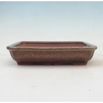 Květináč Bonsai miska 21 x 16 x 4,5 cm hnědá