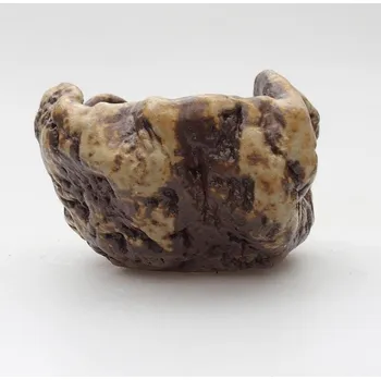 Květináč Keramická Skořápka 6 x 5 x 4 cm bílohnědá