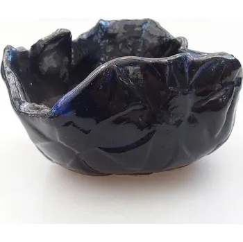 Květináč Keramická Skořápka 8 x 7 x 4,5 cm modročerná