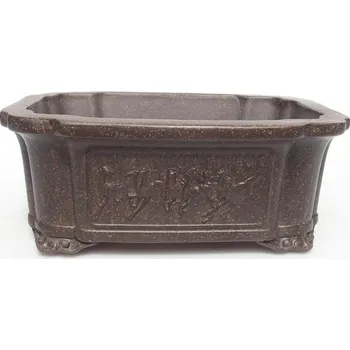 Květináč Bonsai miska 18 x 13,5 x 7 cm hnědookrová